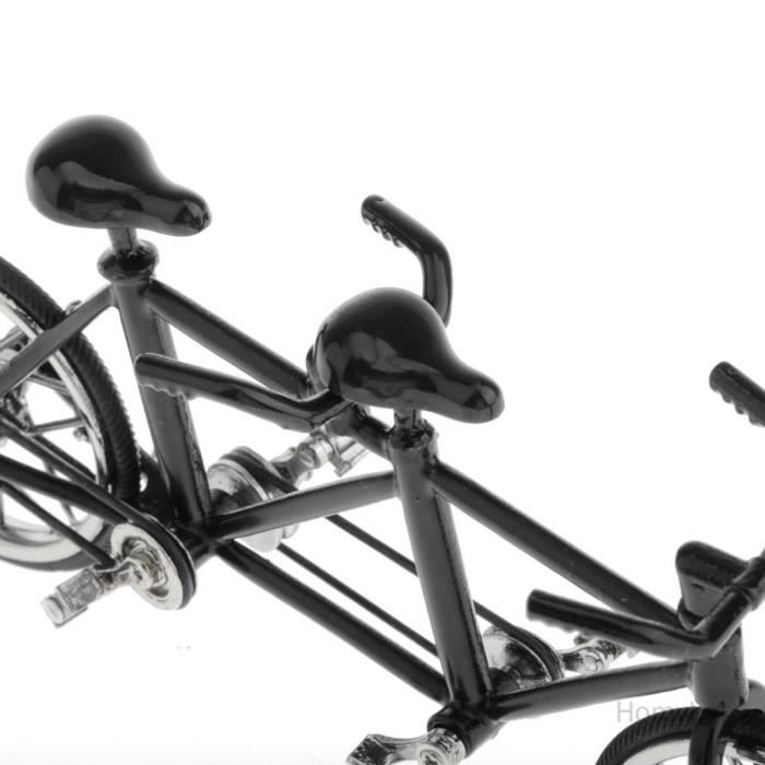Dollhouse Miniature Tandem Bicycle 4.5 Wide 3 Tall Metal No kickstand