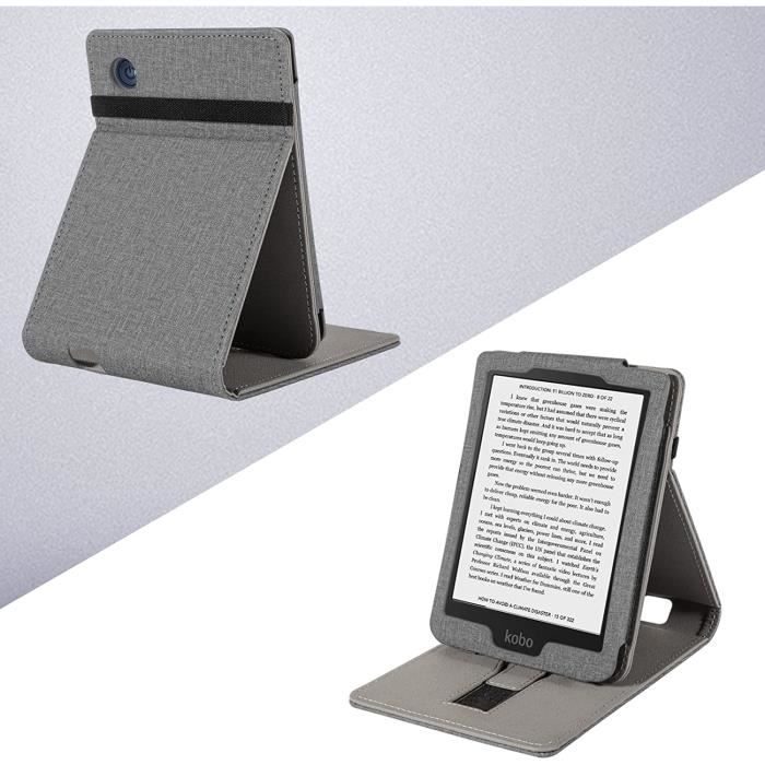 Etui avec Support à Main pour Kobo Clara 2E Gris Coque Protection pour
