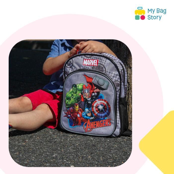 Mybagstory Sac a dos Avengers Gris Enfant Ecole Creche Maternelle Garderie Cartable Garcon Taille 30 cm Cdiscount Bagagerie Maroquinerie