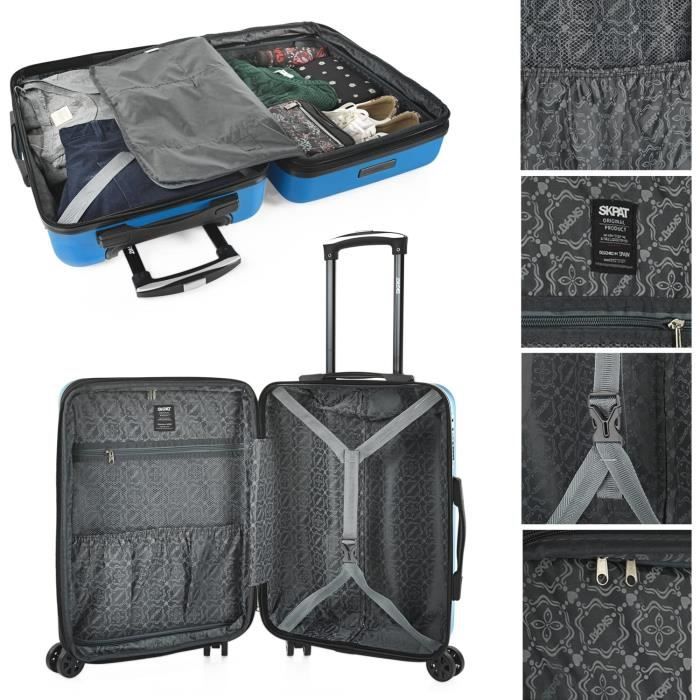 Bagage ABS à 4 Roues - Ensemble de Bagages de Voyage 3 Pièces - Grand