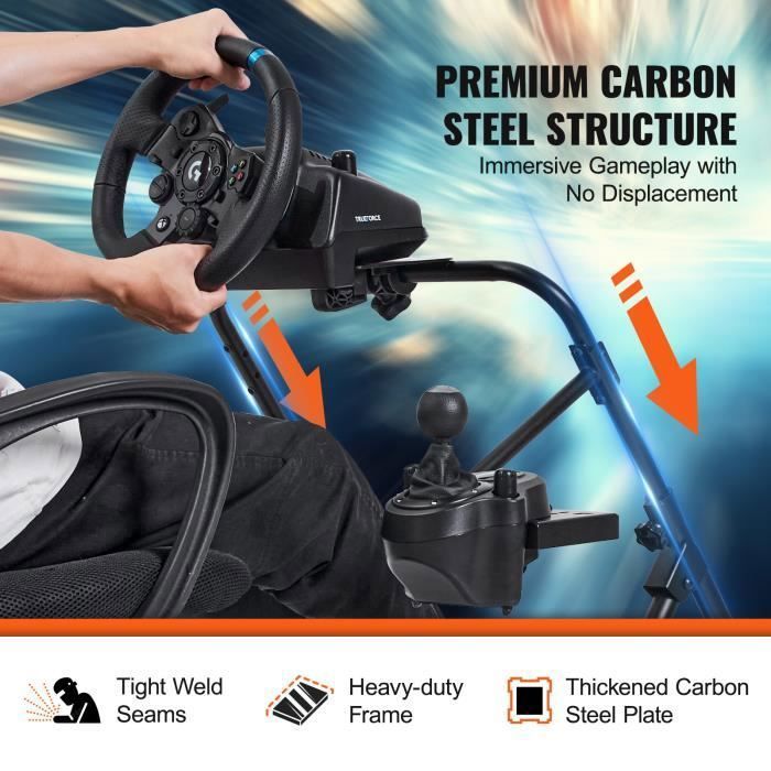 Support De Volant De Course VEVOR - Pliable Et Réglable En Hauteur - Acier Q235A - Modèle WSP-02