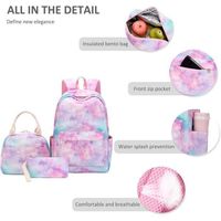 Sac à Dos Pour Fille,Ensemble De Cartable Fille Avec Sac Bandoulière