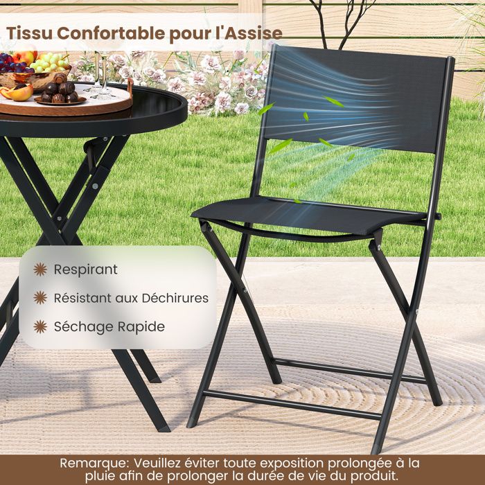 Lot De 3 Porte-Gobelets Clip Pour Chaises Pliantes – Plateau Latéral Multifonction, Idéal Camping, Plage, Jardin, Résistant Aux Intempéries