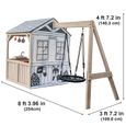 KidKraft - Aire de jeux/cabane d'extérieur Savannah en bois, pour enfant avec balançoire et accessoires inclus-5