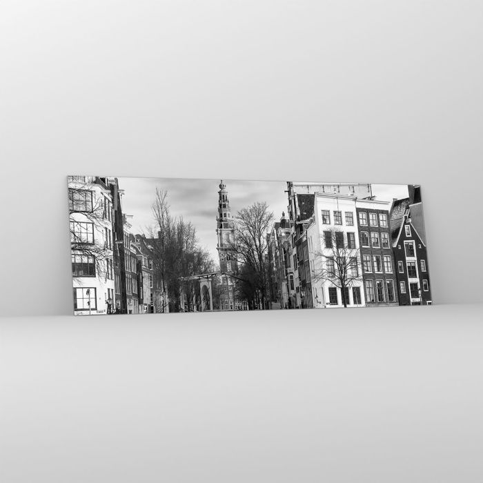 Tableau New York Manhattan Sur Verre 120x50cm - Déco Murale Moderne USA - Cadre Verre 4mm Brillant