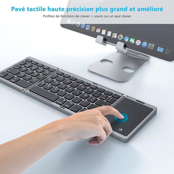 Clavier sans fil rechargeable avec panneau tactile Tunisia