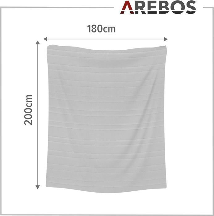 Couverture Chauffante Électrique 130x180cm - 10 Niveaux De Chaleur, Arrêt Auto 1-8h, Lavable Machine