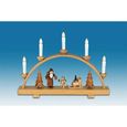 Rudolphs Schatzkiste Arc Lumineux Stimmungsleuchter Arches avec Éclairage - Père Noël Avec Ange / Nature Largeur Environ 40cm Neuf-0