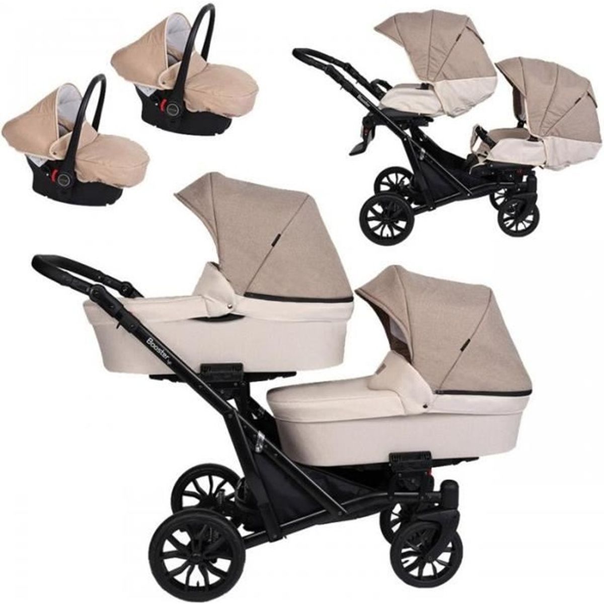 poussette pour jumeaux avec siege auto