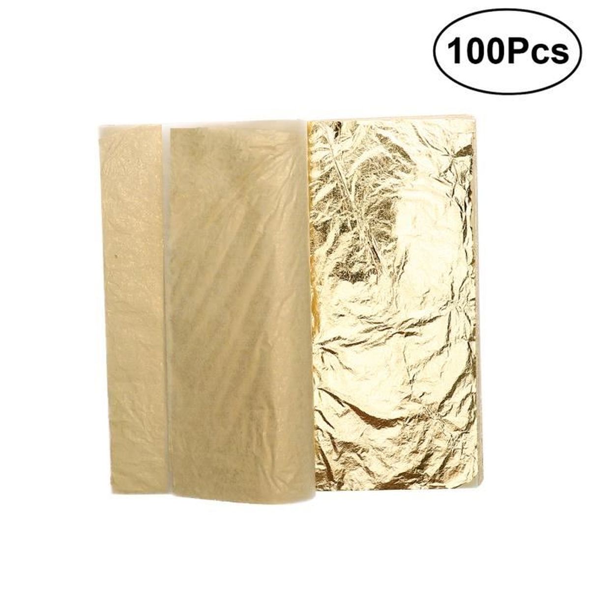 50 feuilles d/'or 24 carats 6,9 x 6,9 cm