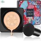 FOOTIER Fond de teint champignon BB crème coussin d'air Correcteur hydratant CC crème Fond de teint liquide Maquillage entièrement