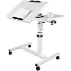 Table de Lit 360° pour Ordinateur Portable à Roulettes Hauteur Réglable - LDSZXNE - Blanc