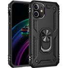 BRAND Coque iPhone 12, Robuste Armure Silicone Aimant Anneau Support Tournant 360 Degrés Mince Antichoc, Noir