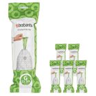 BRABANTIA 6 rouleaux de 20 sacs poubelle PerfectFit Code G 23-30L - Blanc