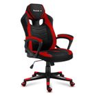 Chaise gaming HUZARO FORCE 2.5 Rouge Tissu Chaise Bureau, Pc Gaming, Ergonomique, Réglable, Pivotant, Accoudoirs, Gamer