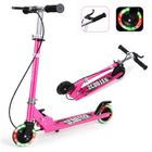 PIMPIMSKY Trottinette Enfant 2 Roues Clignotantes , Système de Freinage Double , Hauteur Réglable pour Adultes/Enfants à 70 kg