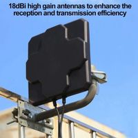 Antenne WiFi 4G LTE 18dBi Antenne directionnelle planaire extérieure à Gain élevé pour routeur sans Fil WiFiCRC9 Noir