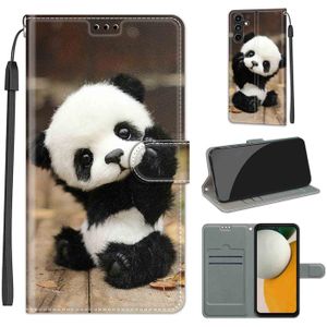 HOUSSE - ÉTUI Etui Cuir pour Samsung Galaxy A15/A15 5G, PU Cuir Flip Housse 3D Effet Peint Étui en Cuir Flip Portefeuille ,panda YABWER