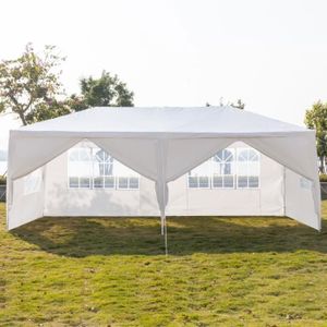 TONNELLE - BARNUM Tente de Réception Tonnelle de jardin 3x6M, 4 Bâches,Blanc