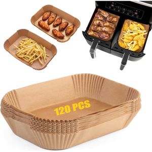 120 Doublures Pour Friteuse à Air Ninja Dual - Compatible SL400EU, AF400EU, Salter, Tower