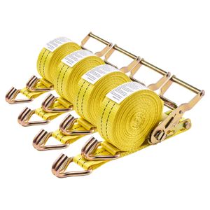 10x Sangles à Cliquet Pallit 6m 400/800kg - Lot De 10 Sangles D'arrimage 2 Pièces