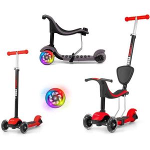 PATINETTE - TROTTINETTE Trottinette évolutive 3 LED Roues 3 en 1 avec Sièg