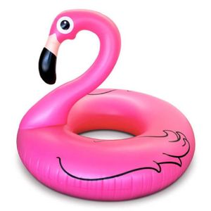 BOUÉE - BRASSARD Red 90 cm - Bouée de piscine gonflable avec flamant rose pour adulte, bouée gonflable avec matelas, 120cm