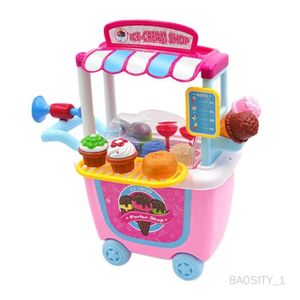 TABLE JOUET D'ACTIVITÉ 31 PCS Ice Cream Mini Chariot Pretend Trolley Tabl