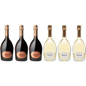 CHAMPAGNE Lot de 6 Champagnes Ruinart Brut Rosé/Blanc de Blancs 75cL