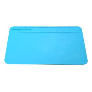 FER - POSTE A SOUDER Bleu - Tapis de soudure en silicone résistant à la chaleur, coussin isolant, 300x200mm, 1 pièce, plate forme
