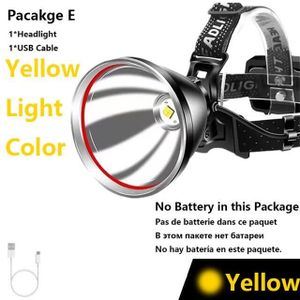 Body Color : Q5 LED, Emitting Color : Package A Haute Puissance XPE T6 LED Phare Phare tête Frontale Lampe de Lampe de Lampe Rechargeable Lampe de la Lampe de Flamme Nuit de Camping