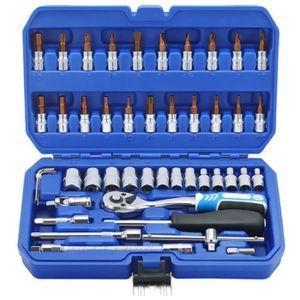 COFFRET OUTILLAGE Boite à Outils de voiture 46 Pièces Outils de répa