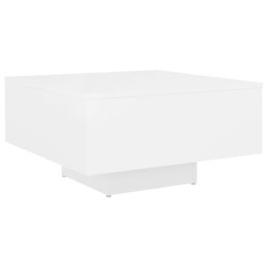 TABLE BASSE DUOKON - Table basse Blanc 60x60x31,5 cm Aggloméré