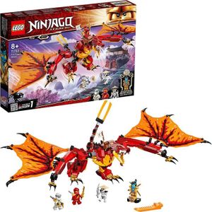 ASSEMBLAGE CONSTRUCTION LEGO 71753 Ninjago LAttaque du Dragon de feu avec Mini Figurines Kai, Zane et NYA - Jouet Enfant 8 Ans