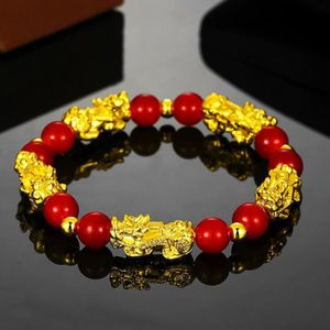 BRACELET - GOURMETTE Style 12 -Bracelet de perles Feng Shui obsidienne,