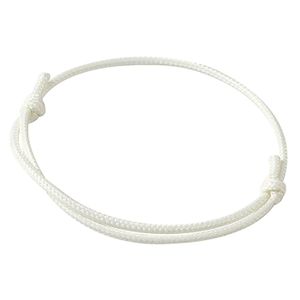 BRACELET - GOURMETTE Zense - Bracelet fin blanc pour homme en corde cir