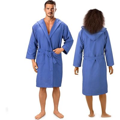 Peignoir Capuche Coton Peigné 400g/m2, Kheops - Blanc - 38/40 | Leroy Merlin