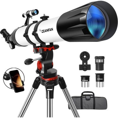 Télescope Astronomique 50 Mm Pour Enfants De 6 à 12 Ans – Grossissement 20x Et 66x – Léger Et Portable Avec Trépied