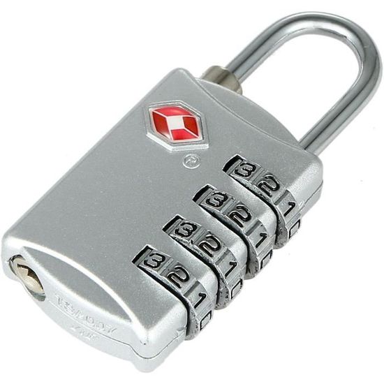 Cadena TSA Noires avec Code à 4 Chiffres pour sécurité optimale