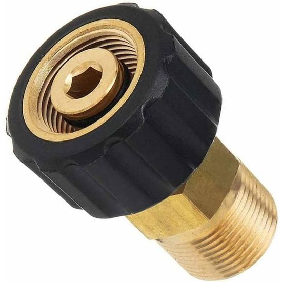 Lot De 2 Coupleurs M22 15mm Mâle Vers M22 14mm Femelle En Laiton Pour Nettoyeur Haute Pression