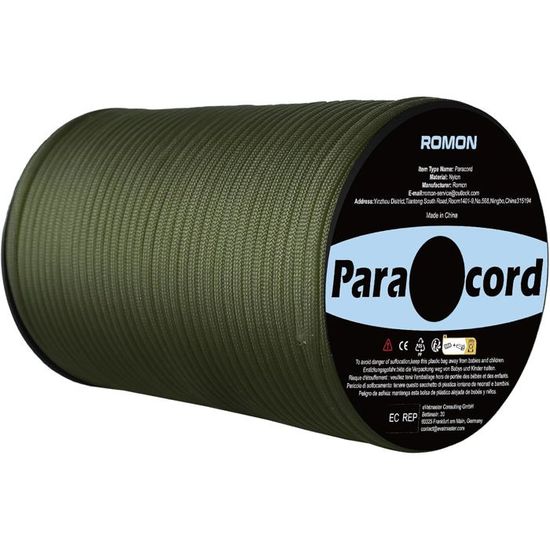 Brotree Paracorde Fluorescente Lumineuse 4mm 15m – 9 Brins 550lbs, Idéale Pour Camping Et Artisanat Nocturne