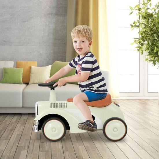 Porteur enfant de 1 à 3 ans voiture avec roue multidirectionnelle 59x29x37 cm cyan