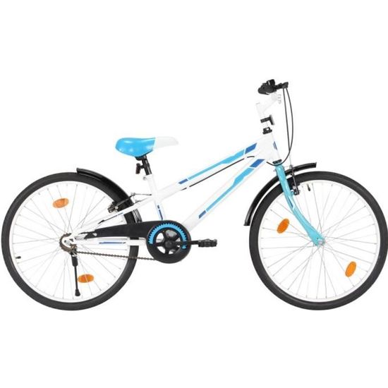 Qutianshop Vélo pour enfants 24 pouces Bleu et blanc 98666