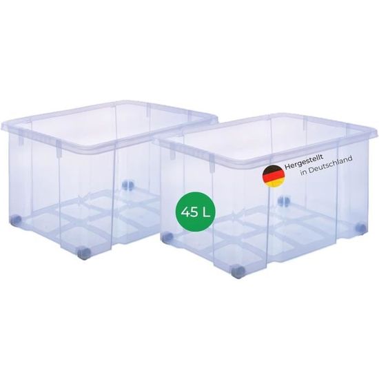 Bacs De Rangement Empilables 20 Pcs Bleu Plastique | Leroy Merlin Bacs De Rangement Empilables 20 Pcs Bleu Plastique | Leroy Merlin