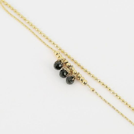 Bracelet, en Argent rhodié noir & Oxydes de zirconium