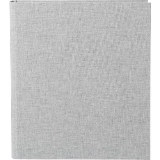 goldbuch 37919 Foto Ringbuch, Bella Vista, Foto Album 26 x 32 cm, Fotobuch Ordner aus Leinen, Fotoordner zum Selbstgestalten und Befüllen, Format DIN A4, ideal für Reise & Urlaub, Hellgrau