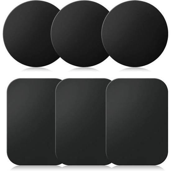 Plaque Métallique Autocollante Pour Aimant Téléphone Voiture Lot De 6 Plaques Métal Adhésives