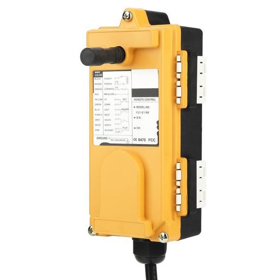 LANTRO JS Télécommande Grue Palan 4 Boutons + Arrêt D'Urgence – Contrôleur Pendentif Levage 500V IP54
