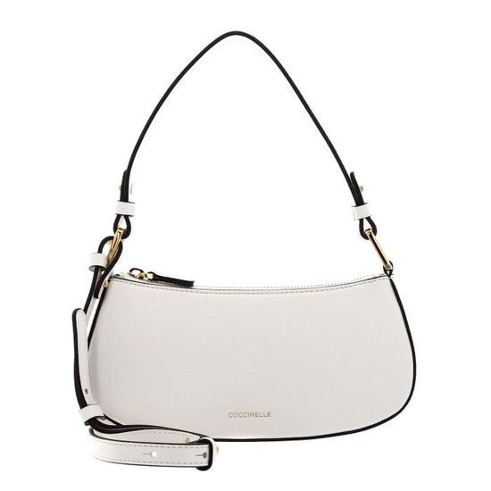 Sac à épaule Mini COCCINELLE Merveille En Cuir Argenté - 100% Cuir De Vache - Neuf Avec étiquettes