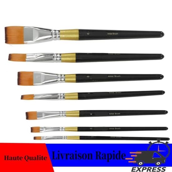 Lot De 6 Pinceaux En Nylon Doré Javis - Tailles Ultra-fines 0000 Et 00000 Pour Modélisme